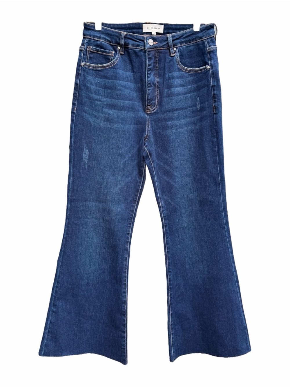 RISEN Los Angeles High-Rise Dark Indigo Flare Jeans- Size 11/30 NWOT - Picture 2 of 9